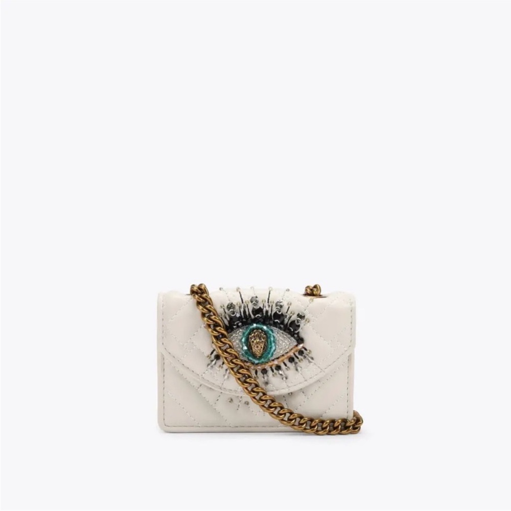 Kurt Geiger Cream Mini/Micro Bag with Eye Detail - Picture 3 of 6